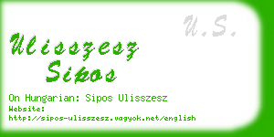 ulisszesz sipos business card